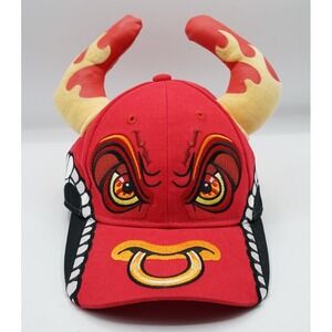 Monster Jam El Toro Loco Hat Cap Truck Bull Flame Horns  Adjustable